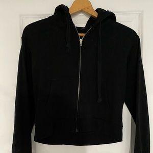 Cropped zip hoodie
